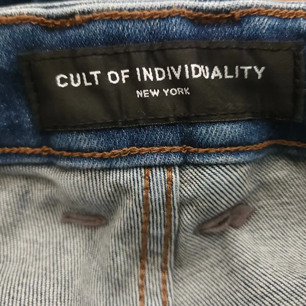 CULT OF INDIVIDUALITY Rocker Slim Jeans Men sz 29x33 Blue NWT | MSRP $239